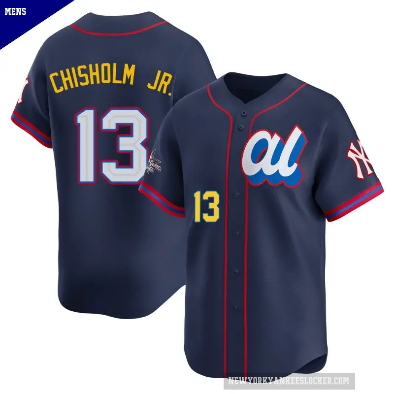 Men's No.13 Jazz Chisholm Jr. New York Yankees Navy Limited American League 2025 All-Star Edition Jersey