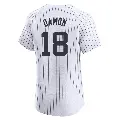 Men's No.18 Johnny Damon New York Yankees White Elite Home Jersey
