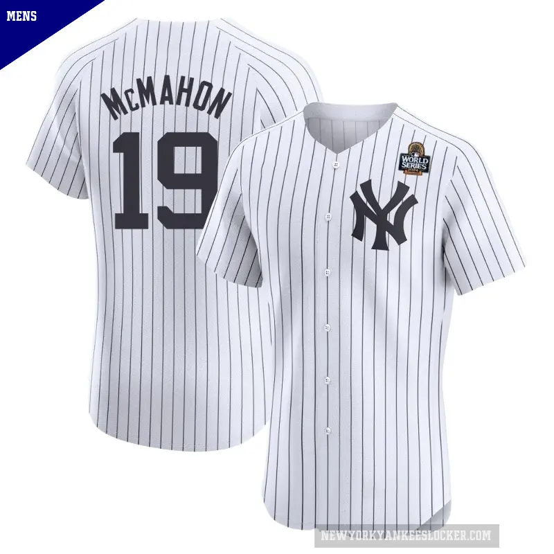 Men's No.19 Ryan McMahon New York Yankees White Elite Home 2024 World Series Jersey