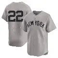 Men's No.22 Roger Clemens New York Yankees Gray Limited Away 2nd Jersey