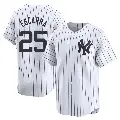 Men's No.25 J.C. Escarra New York Yankees White Limited Yankee Home Jersey