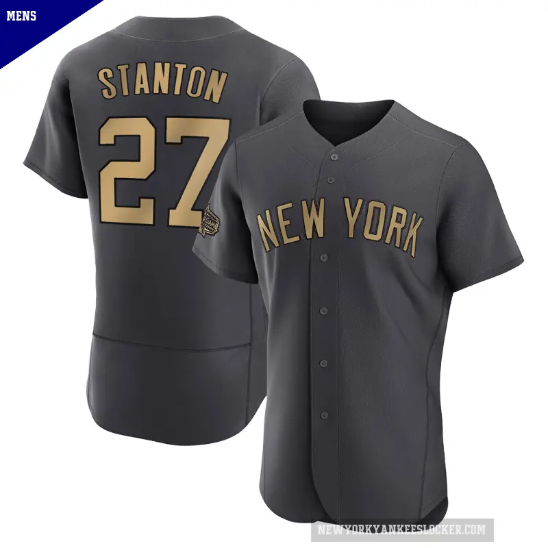 Men's No.27 Giancarlo Stanton New York Yankees Charcoal Game Authentic 2022 All-Star Jersey