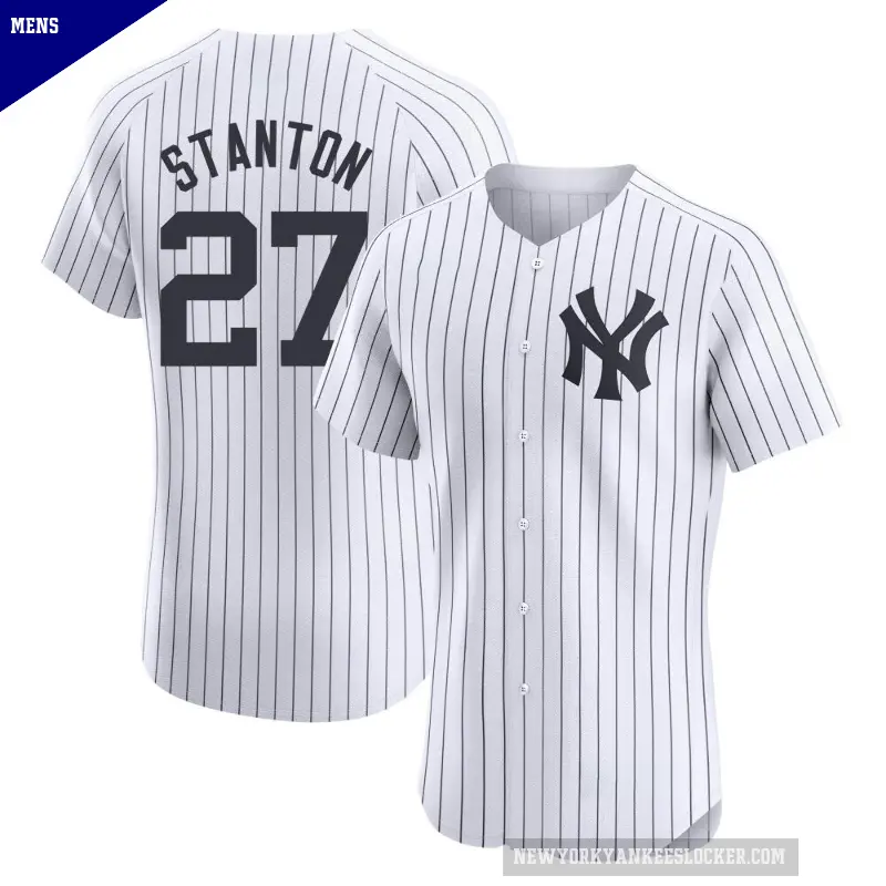 Men's No.27 Giancarlo Stanton New York Yankees White Elite Home Jersey