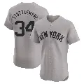 Men's No.34 Mel Stottlemyre New York Yankees Gray Elite Road Jersey