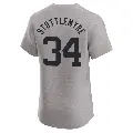 Men's No.34 Mel Stottlemyre New York Yankees Gray Elite Road Jersey