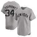 Men's No.34 Mel Stottlemyre New York Yankees Gray Limited Away Jersey