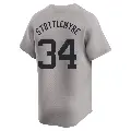 Men's No.34 Mel Stottlemyre New York Yankees Gray Limited Away Jersey