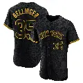 Men's No.35 Cody Bellinger New York Yankees Black Authentic Snake Skin City Jersey