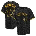 Men's No.43 Raul Mondesi New York Yankees Black Replica Snake Skin City Jersey