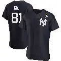 Men's No.81 Luis Gil New York Yankees Navy Authentic Alternate 2024 World Series Jersey