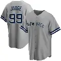 Men's No.99 Aaron Judge New York Yankees Gray Replica Road Name Jersey
