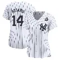Women's No.14 Amed Rosario New York Yankees White Limited Yankee Home 2024 World Series Jersey