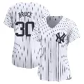 Women's No.30 Jay Bruce New York Yankees White Limited Yankee Home Jersey