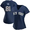 Women's No.81 Luis Gil New York Yankees Navy Authentic Alternate Jersey