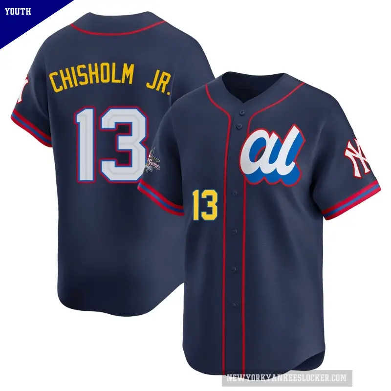 Youth No.13 Jazz Chisholm Jr. New York Yankees Navy Limited American League 2025 All-Star Edition Jersey