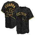 Youth No.25 J.C. Escarra New York Yankees Black Replica Snake Skin City Jersey