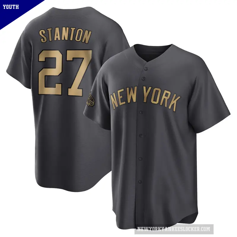 Youth No.27 Giancarlo Stanton New York Yankees Charcoal Game Replica 2022 All-Star Jersey