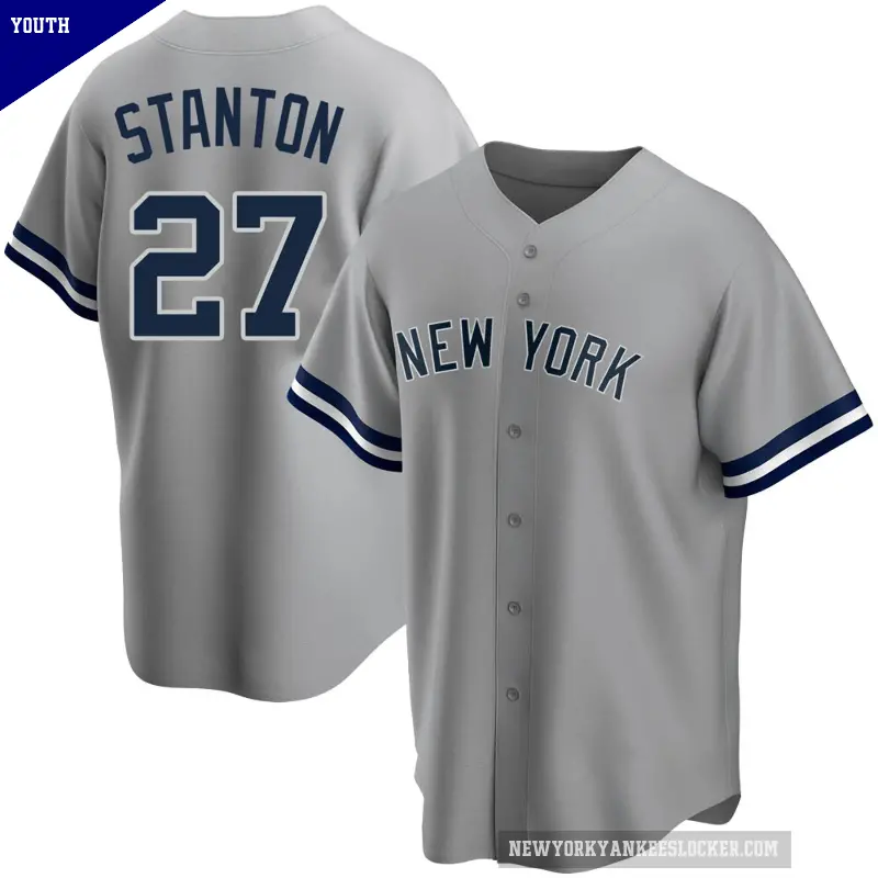 Youth No.27 Giancarlo Stanton New York Yankees Gray Replica Road Name Jersey