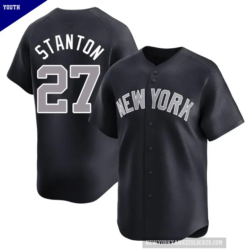Youth No.27 Giancarlo Stanton New York Yankees Navy Limited Alternate Jersey