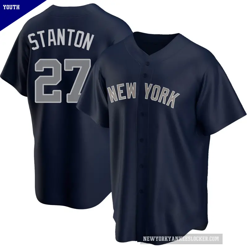 Youth No.27 Giancarlo Stanton New York Yankees Navy Replica Alternate Jersey