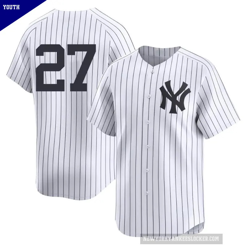 Youth No.27 Giancarlo Stanton New York Yankees White Limited Yankee Home 2nd Jersey