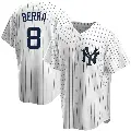 Youth No.8 Yogi Berra New York Yankees White Replica Home Jersey