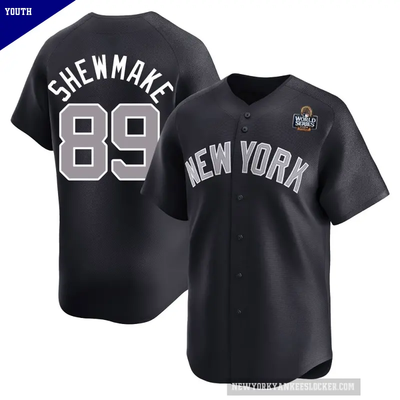 Youth No.89 Braden Shewmake New York Yankees Navy Limited Alternate 2024 World Series Jersey